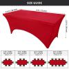imageUtopia Kitchen Spandex Tablecloth 1 Pack 6FT White 200 GSM Tight Fitted Washable and Wrinkle Resistant Stretch Rectangular Patio Table Cover for Event Wedding ampamp Banquet 72Lx30Wx30H InchRed