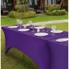 imageUtopia Kitchen Spandex Tablecloth 1 Pack 6FT White 200 GSM Tight Fitted Washable and Wrinkle Resistant Stretch Rectangular Patio Table Cover for Event Wedding ampamp Banquet 72Lx30Wx30H InchPurple