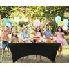 imageUtopia Kitchen Spandex Tablecloth 1 Pack 6FT White 200 GSM Tight Fitted Washable and Wrinkle Resistant Stretch Rectangular Patio Table Cover for Event Wedding ampamp Banquet 72Lx30Wx30H InchBlack