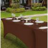 imageUtopia Kitchen Spandex Tablecloth 1 Pack 6FT White 200 GSM Tight Fitted Washable and Wrinkle Resistant Stretch Rectangular Patio Table Cover for Event Wedding ampamp Banquet 72Lx30Wx30H InchLight Coffee