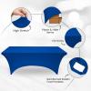 imageUtopia Kitchen Spandex Tablecloth 1 Pack 6FT White 200 GSM Tight Fitted Washable and Wrinkle Resistant Stretch Rectangular Patio Table Cover for Event Wedding ampamp Banquet 72Lx30Wx30H InchRoyal Blue