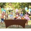 imageUtopia Kitchen Spandex Tablecloth 1 Pack 6FT White 200 GSM Tight Fitted Washable and Wrinkle Resistant Stretch Rectangular Patio Table Cover for Event Wedding ampamp Banquet 72Lx30Wx30H InchLight Coffee