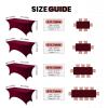 imageUtopia Kitchen Spandex Tablecloth 1 Pack 6FT White 200 GSM Tight Fitted Washable and Wrinkle Resistant Stretch Rectangular Patio Table Cover for Event Wedding ampamp Banquet 72Lx30Wx30H InchBurgundy