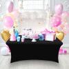 imageUtopia Kitchen Spandex Tablecloth 1 Pack 6FT White 200 GSM Tight Fitted Washable and Wrinkle Resistant Stretch Rectangular Patio Table Cover for Event Wedding ampamp Banquet 72Lx30Wx30H InchBlack