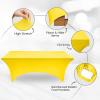 imageUtopia Kitchen Spandex Tablecloth 1 Pack 6FT White 200 GSM Tight Fitted Washable and Wrinkle Resistant Stretch Rectangular Patio Table Cover for Event Wedding ampamp Banquet 72Lx30Wx30H InchYellow