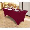 imageUtopia Kitchen Spandex Tablecloth 1 Pack 6FT White 200 GSM Tight Fitted Washable and Wrinkle Resistant Stretch Rectangular Patio Table Cover for Event Wedding ampamp Banquet 72Lx30Wx30H InchBurgundy
