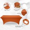 imageUtopia Kitchen Spandex Tablecloth 1 Pack 6FT White 200 GSM Tight Fitted Washable and Wrinkle Resistant Stretch Rectangular Patio Table Cover for Event Wedding ampamp Banquet 72Lx30Wx30H InchOrange