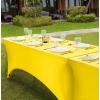imageUtopia Kitchen Spandex Tablecloth 1 Pack 6FT White 200 GSM Tight Fitted Washable and Wrinkle Resistant Stretch Rectangular Patio Table Cover for Event Wedding ampamp Banquet 72Lx30Wx30H InchYellow