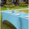 imageUtopia Kitchen Spandex Tablecloth 1 Pack 6FT White 200 GSM Tight Fitted Washable and Wrinkle Resistant Stretch Rectangular Patio Table Cover for Event Wedding ampamp Banquet 72Lx30Wx30H InchBlue Mist