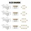 imageUtopia Kitchen Spandex Tablecloth 1 Pack 6FT White 200 GSM Tight Fitted Washable and Wrinkle Resistant Stretch Rectangular Patio Table Cover for Event Wedding ampamp Banquet 72Lx30Wx30H InchWhite