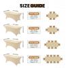 imageUtopia Kitchen Spandex Tablecloth 1 Pack 6FT White 200 GSM Tight Fitted Washable and Wrinkle Resistant Stretch Rectangular Patio Table Cover for Event Wedding ampamp Banquet 72Lx30Wx30H InchChampagne