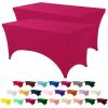imageUtopia Kitchen Spandex Tablecloth 1 Pack 6FT White 200 GSM Tight Fitted Washable and Wrinkle Resistant Stretch Rectangular Patio Table Cover for Event Wedding ampamp Banquet 72Lx30Wx30H InchFuchsia