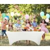 imageUtopia Kitchen Spandex Tablecloth 1 Pack 6FT White 200 GSM Tight Fitted Washable and Wrinkle Resistant Stretch Rectangular Patio Table Cover for Event Wedding ampamp Banquet 72Lx30Wx30H InchWhite
