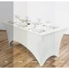 imageUtopia Kitchen Spandex Tablecloth 1 Pack 6FT White 200 GSM Tight Fitted Washable and Wrinkle Resistant Stretch Rectangular Patio Table Cover for Event Wedding ampamp Banquet 72Lx30Wx30H InchWhite