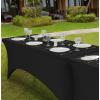 imageUtopia Kitchen Spandex Tablecloth 1 Pack 6FT White 200 GSM Tight Fitted Washable and Wrinkle Resistant Stretch Rectangular Patio Table Cover for Event Wedding ampamp Banquet 72Lx30Wx30H InchBlack