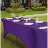imageUtopia Kitchen Spandex Tablecloth 1 Pack 6FT White 200 GSM Tight Fitted Washable and Wrinkle Resistant Stretch Rectangular Patio Table Cover for Event Wedding ampamp Banquet 72Lx30Wx30H InchPurple