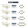 imageUtopia Kitchen Spandex Tablecloth 1 Pack 6FT White 200 GSM Tight Fitted Washable and Wrinkle Resistant Stretch Rectangular Patio Table Cover for Event Wedding ampamp Banquet 72Lx30Wx30H InchIvory