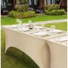 imageUtopia Kitchen Spandex Tablecloth 1 Pack 6FT White 200 GSM Tight Fitted Washable and Wrinkle Resistant Stretch Rectangular Patio Table Cover for Event Wedding ampamp Banquet 72Lx30Wx30H InchChampagne