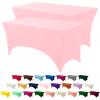 imageUtopia Kitchen Spandex Tablecloth 1 Pack 6FT White 200 GSM Tight Fitted Washable and Wrinkle Resistant Stretch Rectangular Patio Table Cover for Event Wedding ampamp Banquet 72Lx30Wx30H InchPink