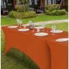 imageUtopia Kitchen Spandex Tablecloth 1 Pack 6FT White 200 GSM Tight Fitted Washable and Wrinkle Resistant Stretch Rectangular Patio Table Cover for Event Wedding ampamp Banquet 72Lx30Wx30H InchOrange