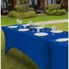 imageUtopia Kitchen Spandex Tablecloth 1 Pack 6FT White 200 GSM Tight Fitted Washable and Wrinkle Resistant Stretch Rectangular Patio Table Cover for Event Wedding ampamp Banquet 72Lx30Wx30H InchRoyal Blue