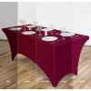 imageUtopia Kitchen Spandex Tablecloth 1 Pack 6FT White 200 GSM Tight Fitted Washable and Wrinkle Resistant Stretch Rectangular Patio Table Cover for Event Wedding ampamp Banquet 72Lx30Wx30H InchBurgundy