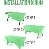 imageUtopia Kitchen Spandex Tablecloth 1 Pack 6FT White 200 GSM Tight Fitted Washable and Wrinkle Resistant Stretch Rectangular Patio Table Cover for Event Wedding ampamp Banquet 72Lx30Wx30H InchBright Green
