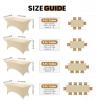imageUtopia Kitchen Spandex Tablecloth 1 Pack 6FT White 200 GSM Tight Fitted Washable and Wrinkle Resistant Stretch Rectangular Patio Table Cover for Event Wedding ampamp Banquet 72Lx30Wx30H InchChampagne