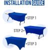 imageUtopia Kitchen Spandex Tablecloth 1 Pack 6FT White 200 GSM Tight Fitted Washable and Wrinkle Resistant Stretch Rectangular Patio Table Cover for Event Wedding ampamp Banquet 72Lx30Wx30H InchRoyal Blue