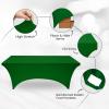 imageUtopia Kitchen Spandex Tablecloth 1 Pack 6FT White 200 GSM Tight Fitted Washable and Wrinkle Resistant Stretch Rectangular Patio Table Cover for Event Wedding ampamp Banquet 72Lx30Wx30H InchEmerald Green