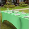 imageUtopia Kitchen Spandex Tablecloth 1 Pack 6FT White 200 GSM Tight Fitted Washable and Wrinkle Resistant Stretch Rectangular Patio Table Cover for Event Wedding ampamp Banquet 72Lx30Wx30H InchBright Green