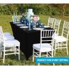 imageUtopia Kitchen Spandex Tablecloth 1 Pack 6FT White 200 GSM Tight Fitted Washable and Wrinkle Resistant Stretch Rectangular Patio Table Cover for Event Wedding ampamp Banquet 72Lx30Wx30H InchBlack