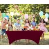 imageUtopia Kitchen Spandex Tablecloth 1 Pack 6FT White 200 GSM Tight Fitted Washable and Wrinkle Resistant Stretch Rectangular Patio Table Cover for Event Wedding ampamp Banquet 72Lx30Wx30H InchBurgundy
