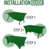 imageUtopia Kitchen Spandex Tablecloth 1 Pack 6FT White 200 GSM Tight Fitted Washable and Wrinkle Resistant Stretch Rectangular Patio Table Cover for Event Wedding ampamp Banquet 72Lx30Wx30H InchEmerald Green