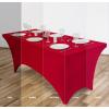 imageUtopia Kitchen Spandex Tablecloth 1 Pack 6FT White 200 GSM Tight Fitted Washable and Wrinkle Resistant Stretch Rectangular Patio Table Cover for Event Wedding ampamp Banquet 72Lx30Wx30H InchRed