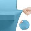 imageUtopia Kitchen Spandex Tablecloth 2 Pack 8FT White Tight Fitted Washable and Wrinkle Resistant Stretch Rectangular Patio Table Cover for Event Wedding Banquet ampamp Parties 96Lx30Wx30H InchBlue Mist