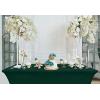 imageUtopia Kitchen Spandex Tablecloth 2 Pack 8FT White Tight Fitted Washable and Wrinkle Resistant Stretch Rectangular Patio Table Cover for Event Wedding Banquet ampamp Parties 96Lx30Wx30H InchHunter Green
