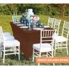 imageUtopia Kitchen Spandex Tablecloth 2 Pack 8FT White Tight Fitted Washable and Wrinkle Resistant Stretch Rectangular Patio Table Cover for Event Wedding Banquet ampamp Parties 96Lx30Wx30H InchLight Coffee