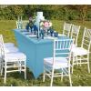 imageUtopia Kitchen Spandex Tablecloth 2 Pack 8FT White Tight Fitted Washable and Wrinkle Resistant Stretch Rectangular Patio Table Cover for Event Wedding Banquet ampamp Parties 96Lx30Wx30H InchBlue Mist