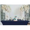 imageUtopia Kitchen Spandex Tablecloth 2 Pack 8FT White Tight Fitted Washable and Wrinkle Resistant Stretch Rectangular Patio Table Cover for Event Wedding Banquet ampamp Parties 96Lx30Wx30H InchNavy