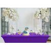 imageUtopia Kitchen Spandex Tablecloth 2 Pack 8FT White Tight Fitted Washable and Wrinkle Resistant Stretch Rectangular Patio Table Cover for Event Wedding Banquet ampamp Parties 96Lx30Wx30H InchPurple