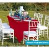 imageUtopia Kitchen Spandex Tablecloth 2 Pack 8FT White Tight Fitted Washable and Wrinkle Resistant Stretch Rectangular Patio Table Cover for Event Wedding Banquet ampamp Parties 96Lx30Wx30H InchRed