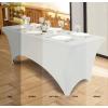 imageUtopia Kitchen Spandex Tablecloth 2 Pack 8FT White Tight Fitted Washable and Wrinkle Resistant Stretch Rectangular Patio Table Cover for Event Wedding Banquet ampamp Parties 96Lx30Wx30H InchWhite