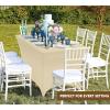 imageUtopia Kitchen Spandex Tablecloth 2 Pack 8FT White Tight Fitted Washable and Wrinkle Resistant Stretch Rectangular Patio Table Cover for Event Wedding Banquet ampamp Parties 96Lx30Wx30H InchChampagne