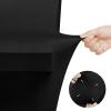 imageUtopia Kitchen Spandex Tablecloth 2 Pack 8FT White Tight Fitted Washable and Wrinkle Resistant Stretch Rectangular Patio Table Cover for Event Wedding Banquet ampamp Parties 96Lx30Wx30H InchBlack