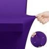 imageUtopia Kitchen Spandex Tablecloth 2 Pack 8FT White Tight Fitted Washable and Wrinkle Resistant Stretch Rectangular Patio Table Cover for Event Wedding Banquet ampamp Parties 96Lx30Wx30H InchPurple