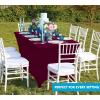 imageUtopia Kitchen Spandex Tablecloth 2 Pack 8FT White Tight Fitted Washable and Wrinkle Resistant Stretch Rectangular Patio Table Cover for Event Wedding Banquet ampamp Parties 96Lx30Wx30H InchBurgundy