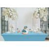 imageUtopia Kitchen Spandex Tablecloth 2 Pack 8FT White Tight Fitted Washable and Wrinkle Resistant Stretch Rectangular Patio Table Cover for Event Wedding Banquet ampamp Parties 96Lx30Wx30H InchBlue Mist