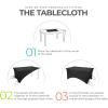imageUtopia Kitchen Spandex Tablecloth 2 Pack 8FT White Tight Fitted Washable and Wrinkle Resistant Stretch Rectangular Patio Table Cover for Event Wedding Banquet ampamp Parties 96Lx30Wx30H InchTurquoise