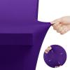 imageUtopia Kitchen Spandex Tablecloth 2 Pack 8FT White Tight Fitted Washable and Wrinkle Resistant Stretch Rectangular Patio Table Cover for Event Wedding Banquet ampamp Parties 96Lx30Wx30H InchPurple